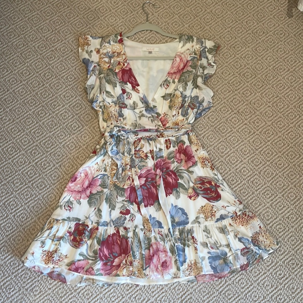 Wayf floral wrap dress